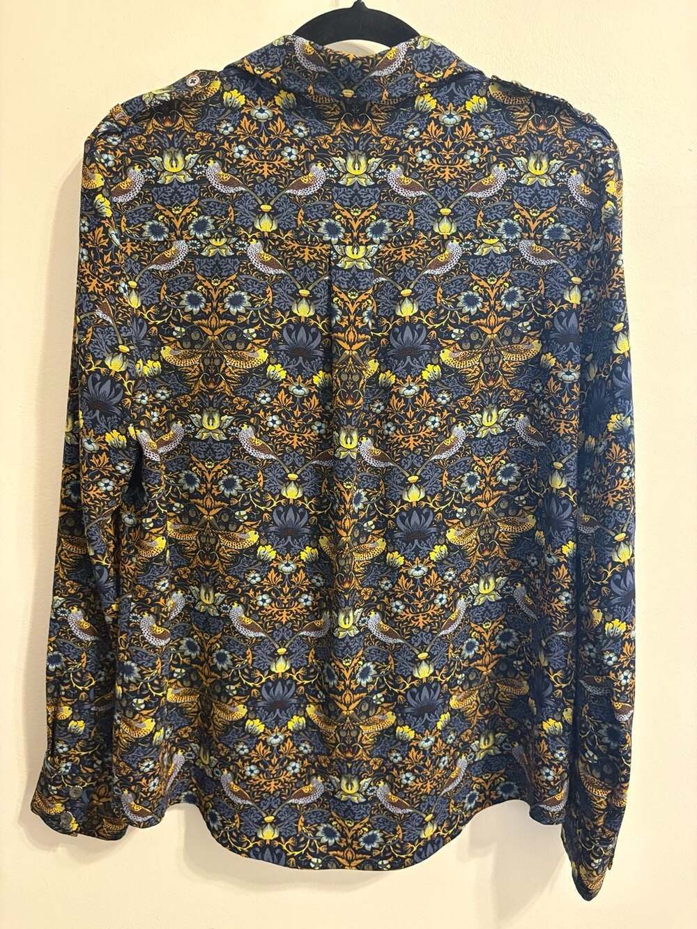 Marc by Marc Jacobs Bird Floral Print Button Down Shirt Small Y2K Retro Workwear - Picture 2 of 6